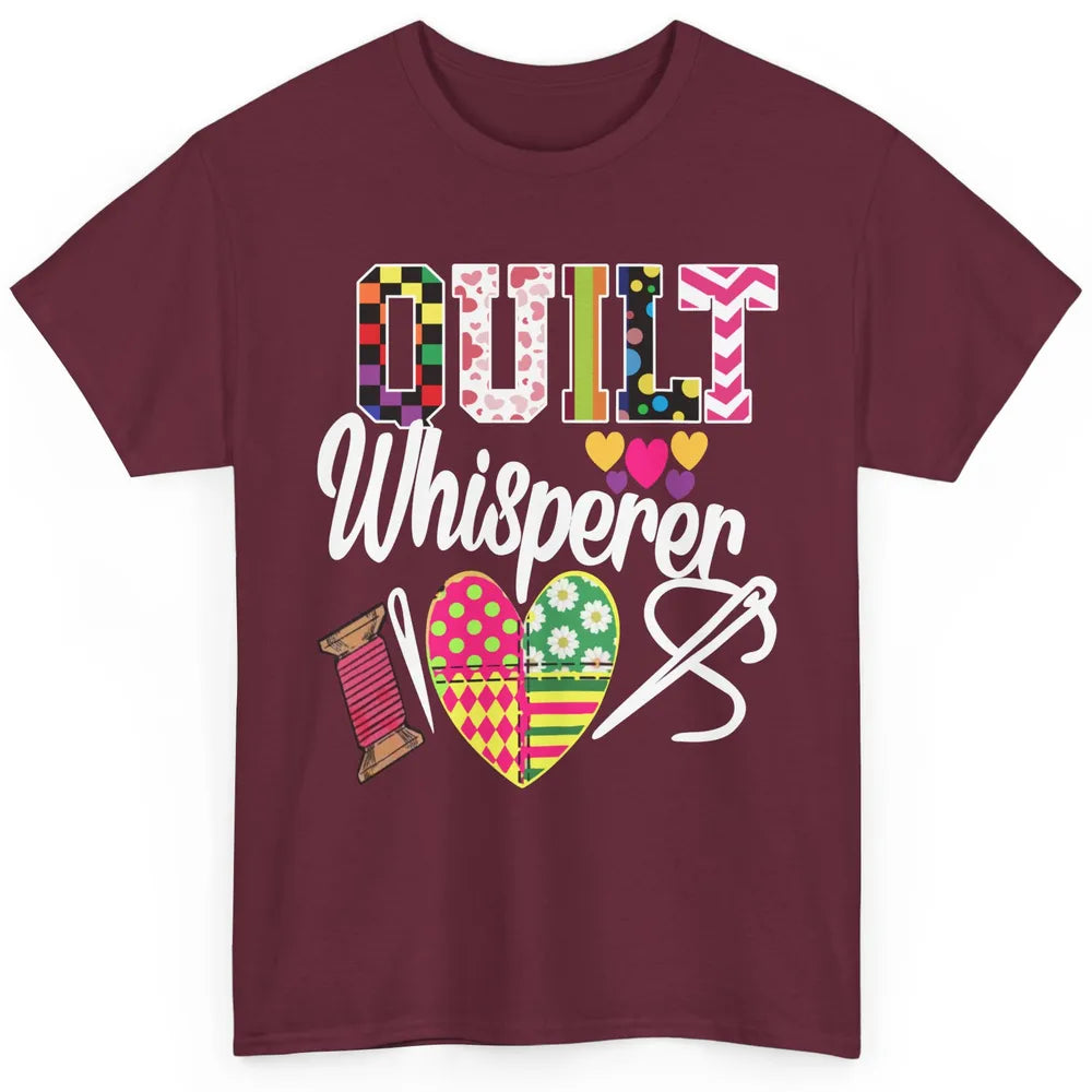 Retro Quilt Whisperer Quilting Life Sewing Life Quilt Lovers Classic Unisex T-Shirt