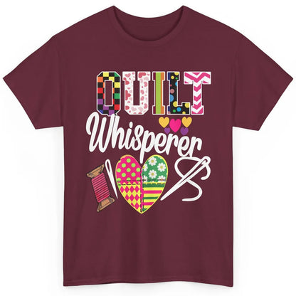 Retro Quilt Whisperer Quilting Life Sewing Life Quilt Lovers Classic Unisex T-Shirt