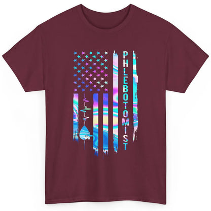 Phlebotomist Flag Blood Lab Vein Phlebotomy Life Nurse PT Classic Unisex T-Shirt