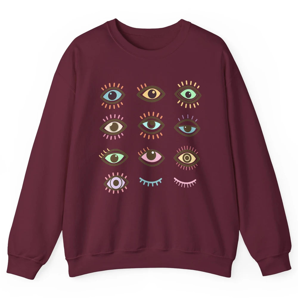 Ophthalmic Technician Tech Optometry Optician Eyes Rainbow Unisex Crewneck Sweatshirt