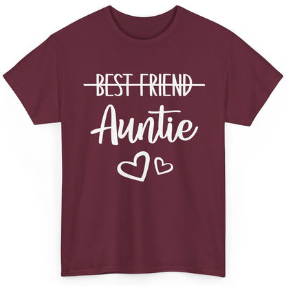 Promoted From Bestie To Auntie Pregnancy Reveal Bestfriend Classic Unisex T-Shirt