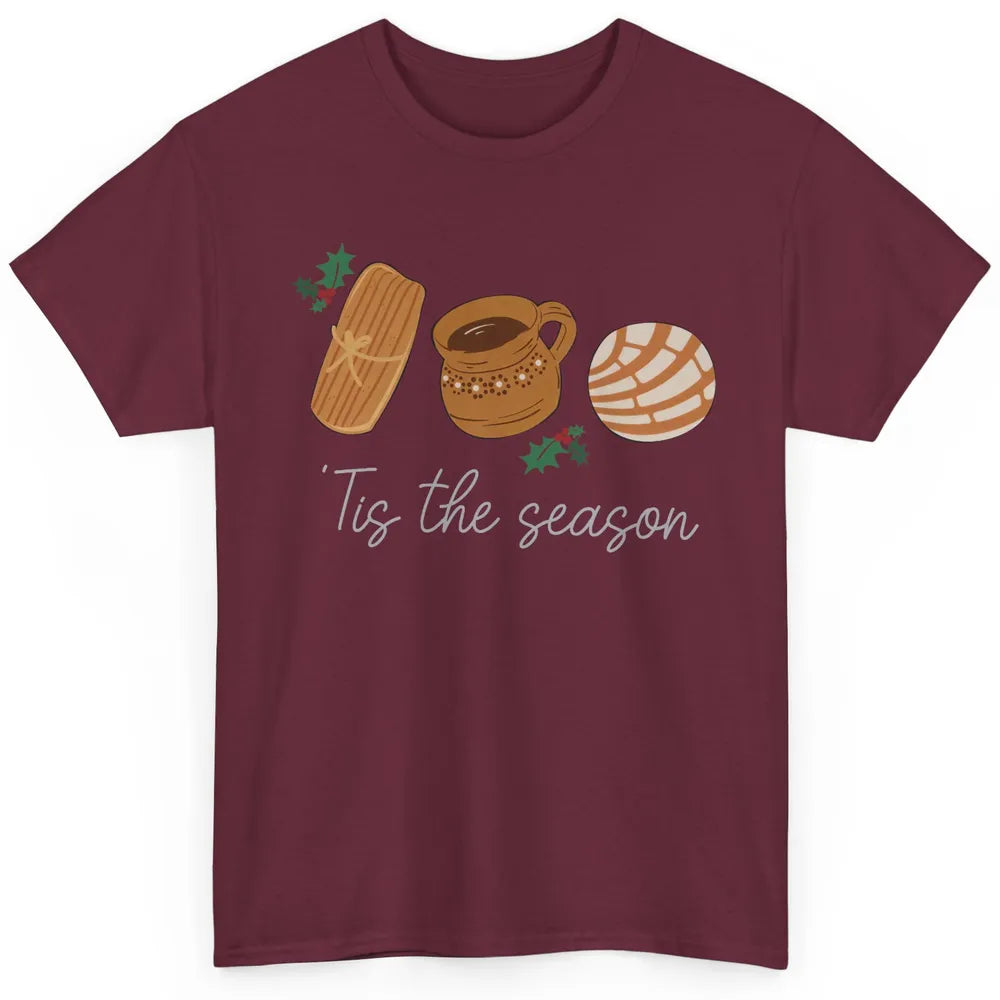 Mexican Christmas Feliz Navidad Concha Tamale Sweet Bread Classic Unisex T-Shirt