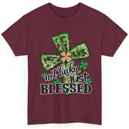 Not Lucky Just Blessed Patrick's Day Christian Faith Clovers Classic Unisex T-Shirt