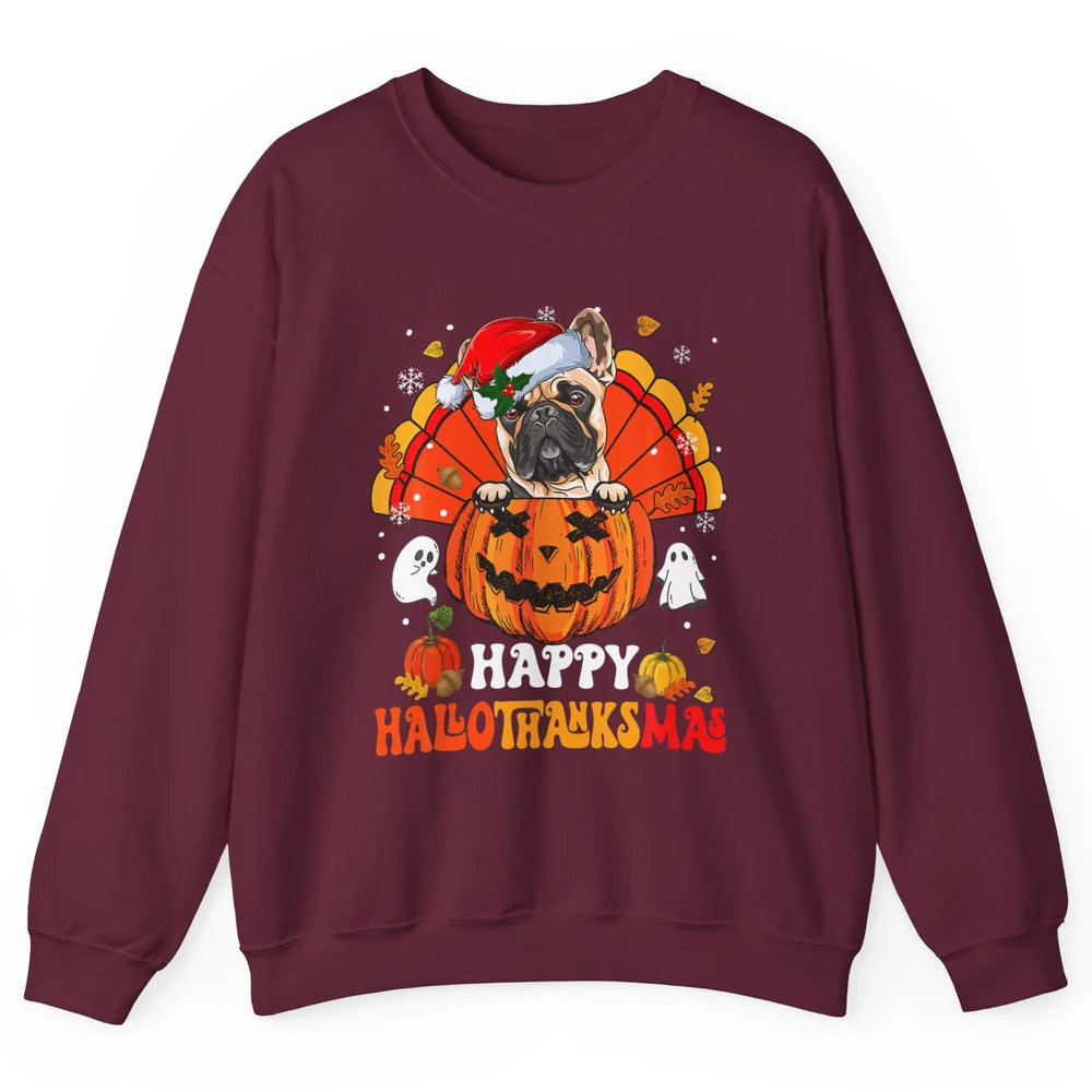 Mummy French Bulldog Dog Witch Happy Halloween Spooky Season Unisex Crewneck Sweatshirt