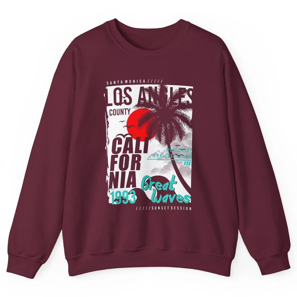 Retro Los Angeles California West Coast Endless Summer 1993 Unisex Crewneck Sweatshirt