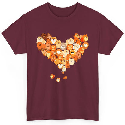 Pomeranian Heart Cute Pomeranian Dog Lovers Gift My Pet Love Classic Unisex T-Shirt
