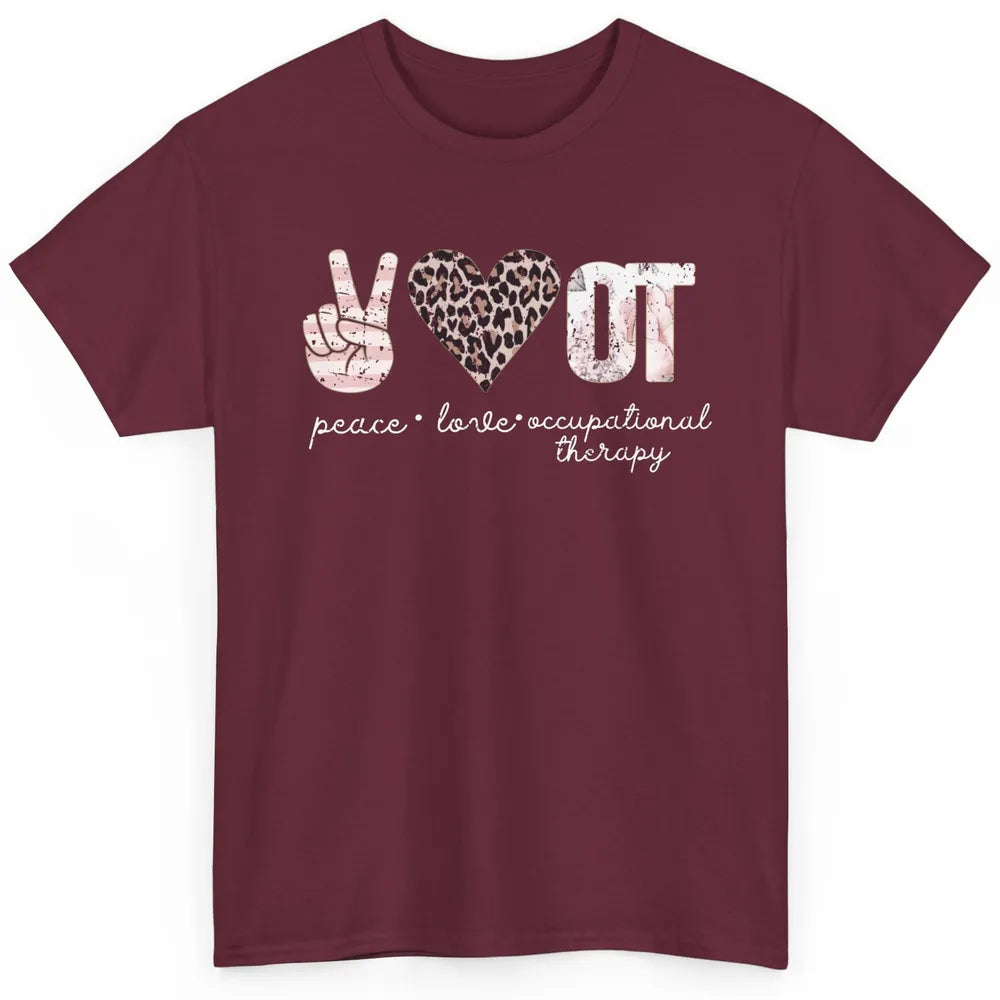 Retro Occupational Therapist Peace Love Occupational Therapy Classic Unisex T-Shirt