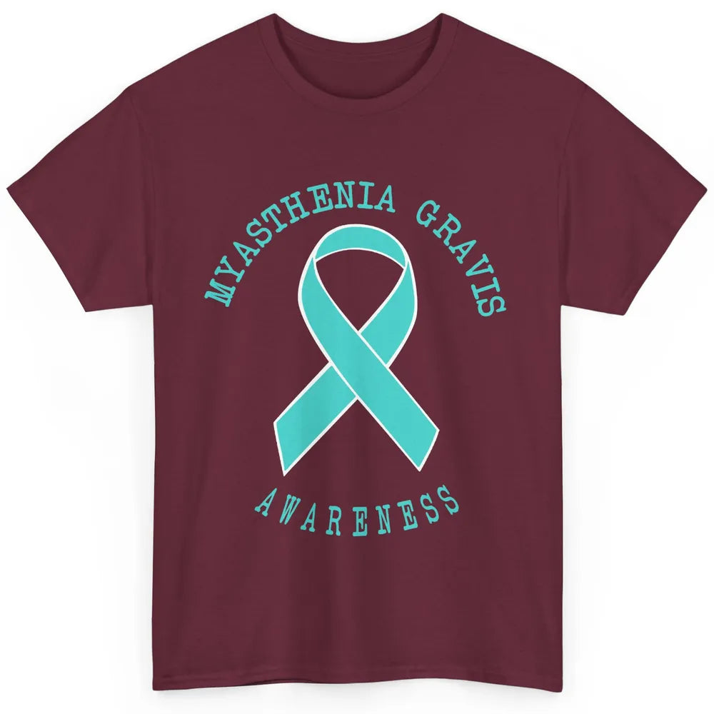 Myasthenia Gravis Awareness Ribbon Neuromuscular Disease Classic Unisex T-Shirt