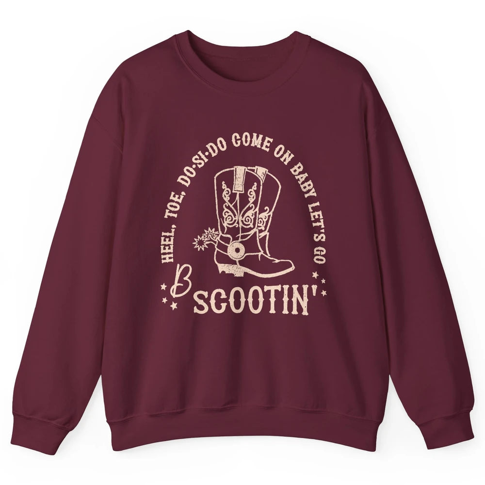 Retro Cowboy Come On Boot Scootin' Boogie Western Country Unisex Crewneck Sweatshirt