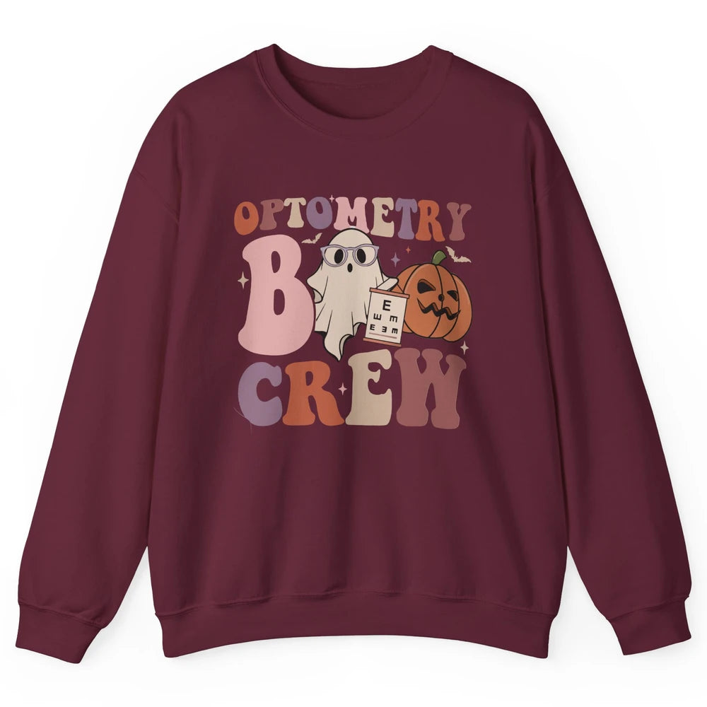 Optometry Boo Crew Halloween Ophthalmic Tech Optometrist Unisex Crewneck Sweatshirt