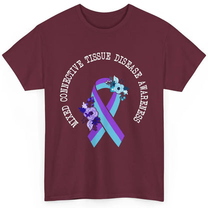 Mixed Connective Tissue Disease Awareness MCTD Floral Ribbon Classic Unisex T-Shirt