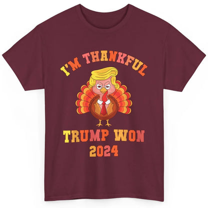 Funny Donald Trump Make Thanksgiving Great Again Thankful Trump Won Republican Classic Unisex T-Shirt