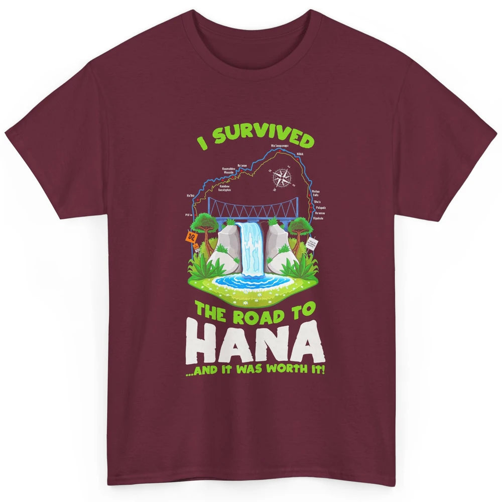 I Survived Road To Hana Maui Island Hawaiian Beach Summer Classic Unisex T-Shirt
