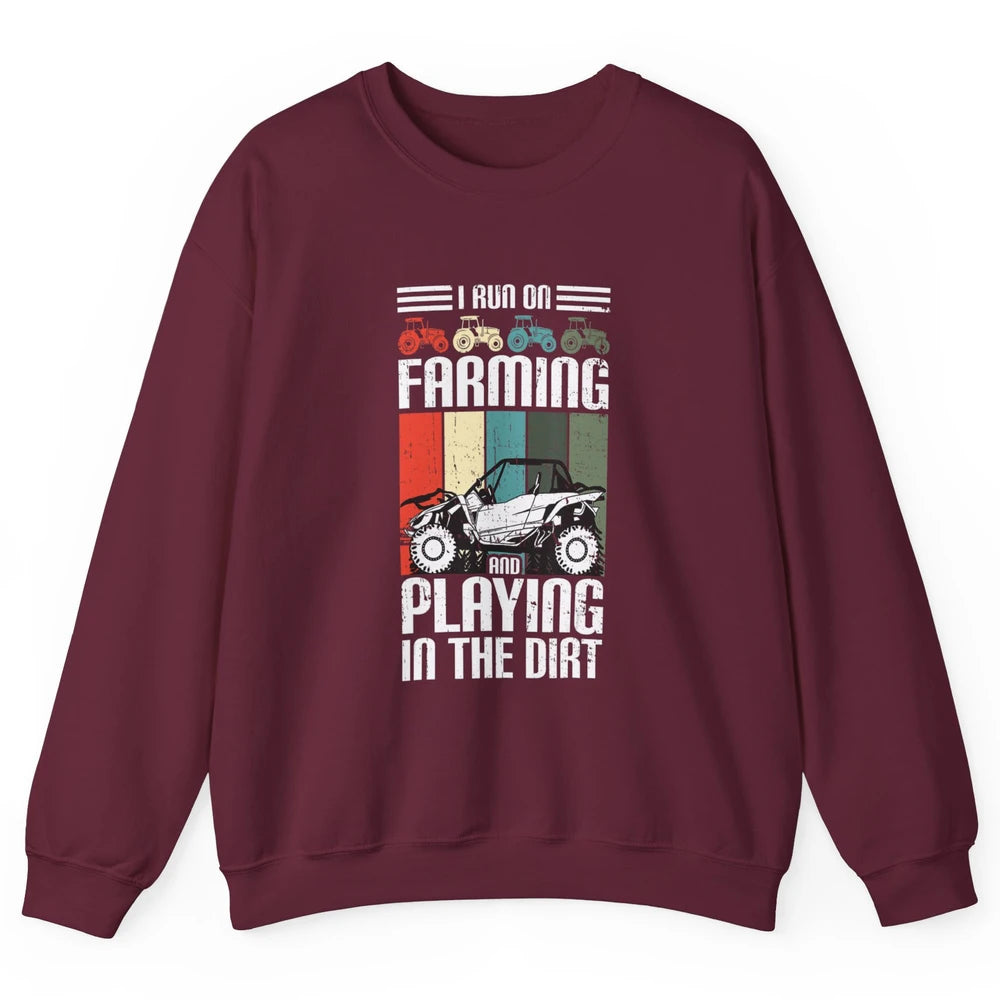 Retro Play In Dirt UTV Mud Riding Dirty SXS Rider Offroad Unisex Crewneck Sweatshirt