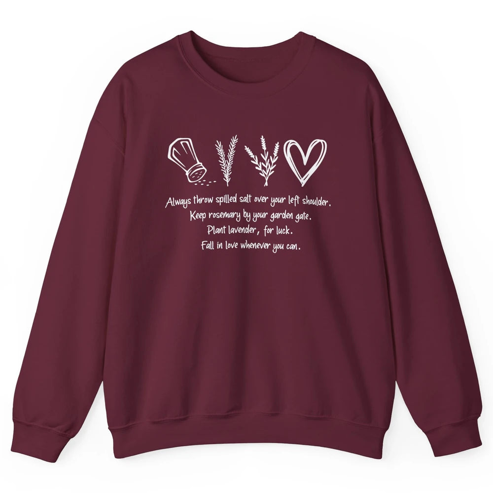 Practical Magic Witch Gardening Card Gardeners Plant Lovers Unisex Crewneck Sweatshirt
