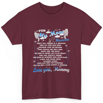 My Mom In Heaven Angel Wings Mother In Memories My Guardian Classic Unisex T-Shirt