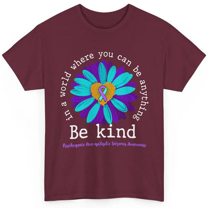 PNES Awareness Purple Teal Ribbon Sunflower Be Kind Classic Unisex T-Shirt
