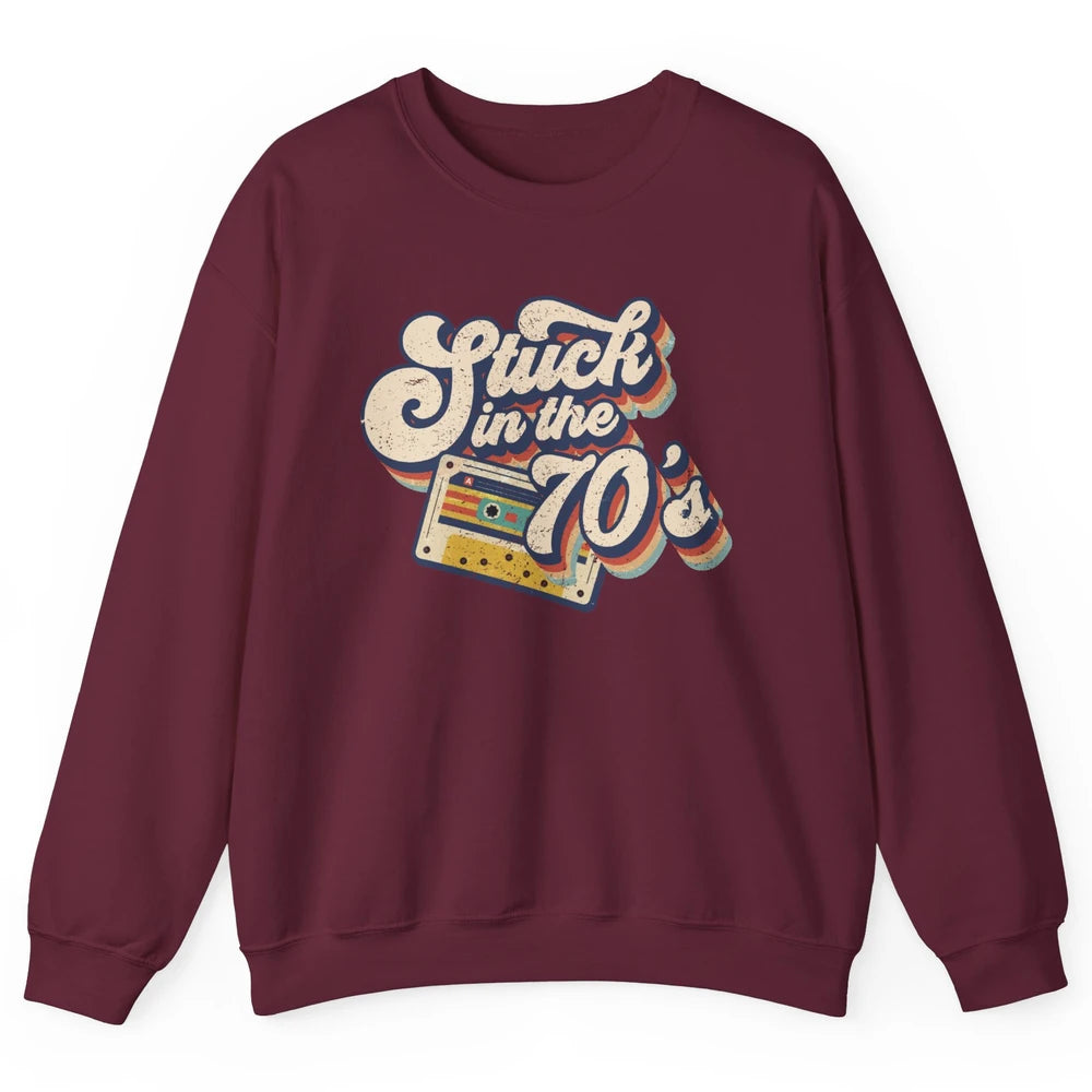 Retro Made In The 70s Stuck In The 70's 1970s Birthday Day Unisex Crewneck Sweatshirt