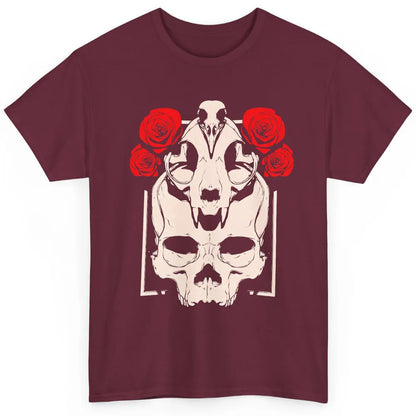 Mystical Skulls Gothic Witch Floral Grunge Magic Occult Edgy Classic Unisex T-Shirt