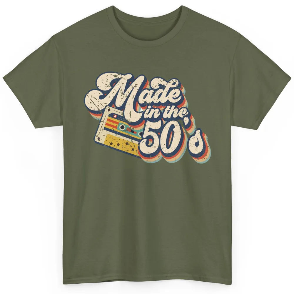 Retro Cassette Made In The 50's 1950s Born Birthday Day Gift Classic Unisex T-Shirt