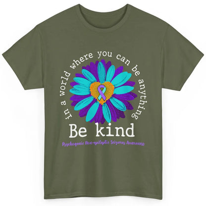 PNES Awareness Purple Teal Ribbon Sunflower Be Kind Classic Unisex T-Shirt
