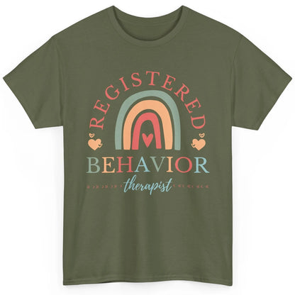 Boho Rainbow Registered Behavior Tech RBT Behavior Therapist Classic Unisex T-Shirt