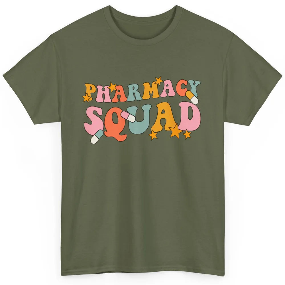 Pharmacy Squad Pharmacist Groovy Halloween Spooky Season Classic Unisex T-Shirt