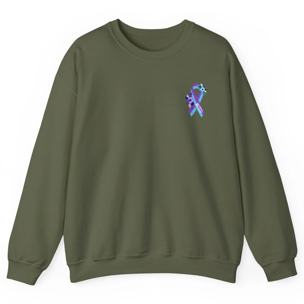 Mixed Connective Tissue Disease Awareness MCTD Floral Ribbon Unisex Crewneck Sweatshirt