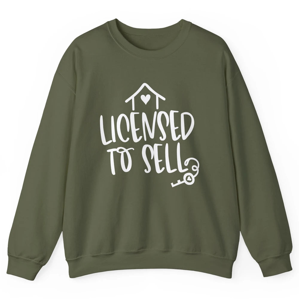 Realtor Licensed To Sell Real Estate Agent Housing Investors Unisex Crewneck Sweatshirt