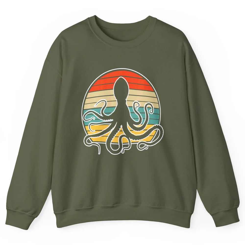 Retro Octopus Kraken Ocean Sea Creature Pirate Vintage Humor Unisex Crewneck Sweatshirt