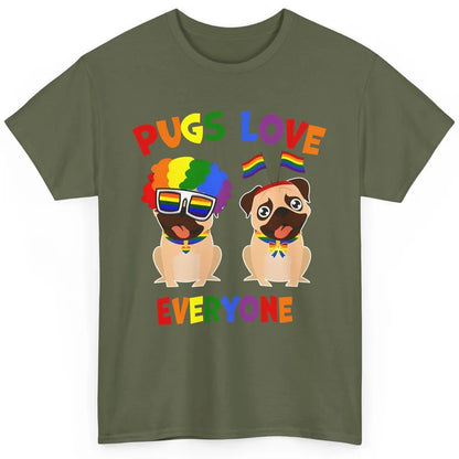 Pride Parade Pugs Love Everyone LGBT Pugs Gay Pride LGBT Classic Unisex T-Shirt
