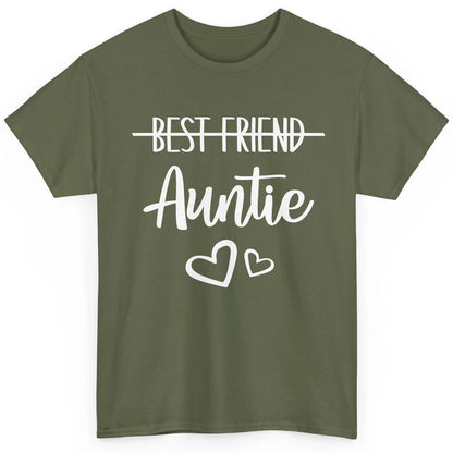 Promoted From Bestie To Auntie Pregnancy Reveal Bestfriend Classic Unisex T-Shirt