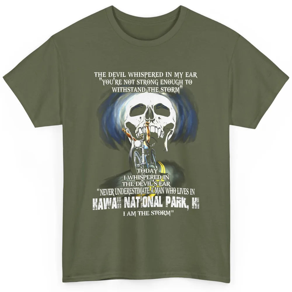 Never Underestimate Hawaii National Park Man Devil Ear Skull Classic Unisex T-Shirt