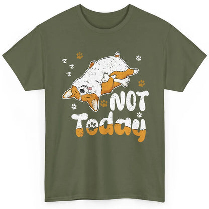 Retro Lazy Corgi Not Today World Lazy Day Corgi Dog Lovers Classic Unisex T-Shirt