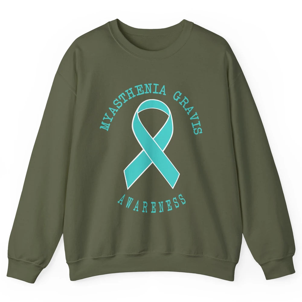 Myasthenia Gravis Awareness Ribbon Neuromuscular Disease Unisex Crewneck Sweatshirt