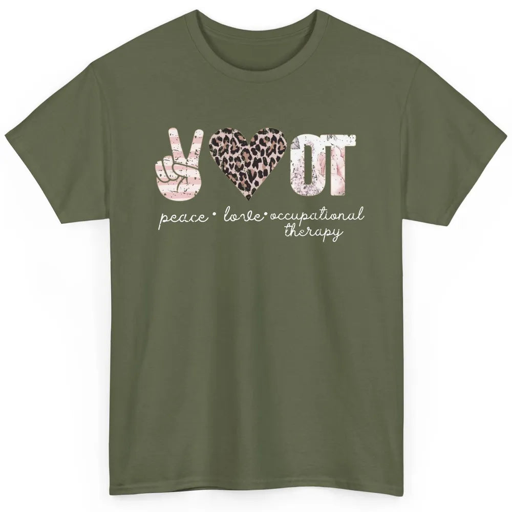 Retro Occupational Therapist Peace Love Occupational Therapy Classic Unisex T-Shirt
