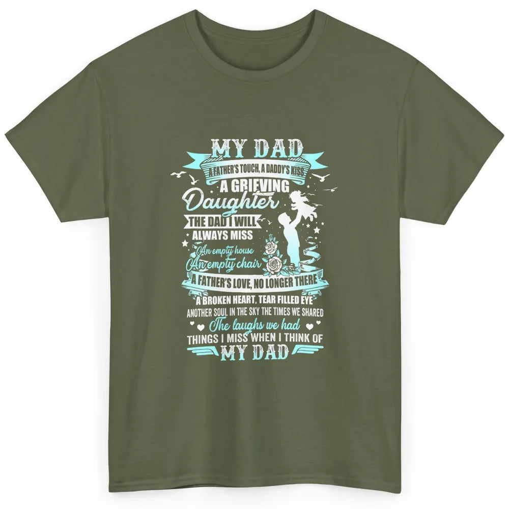 My Dad In Memories Poem Dad In Heaven Angel Wings Guardian Classic Unisex T-Shirt