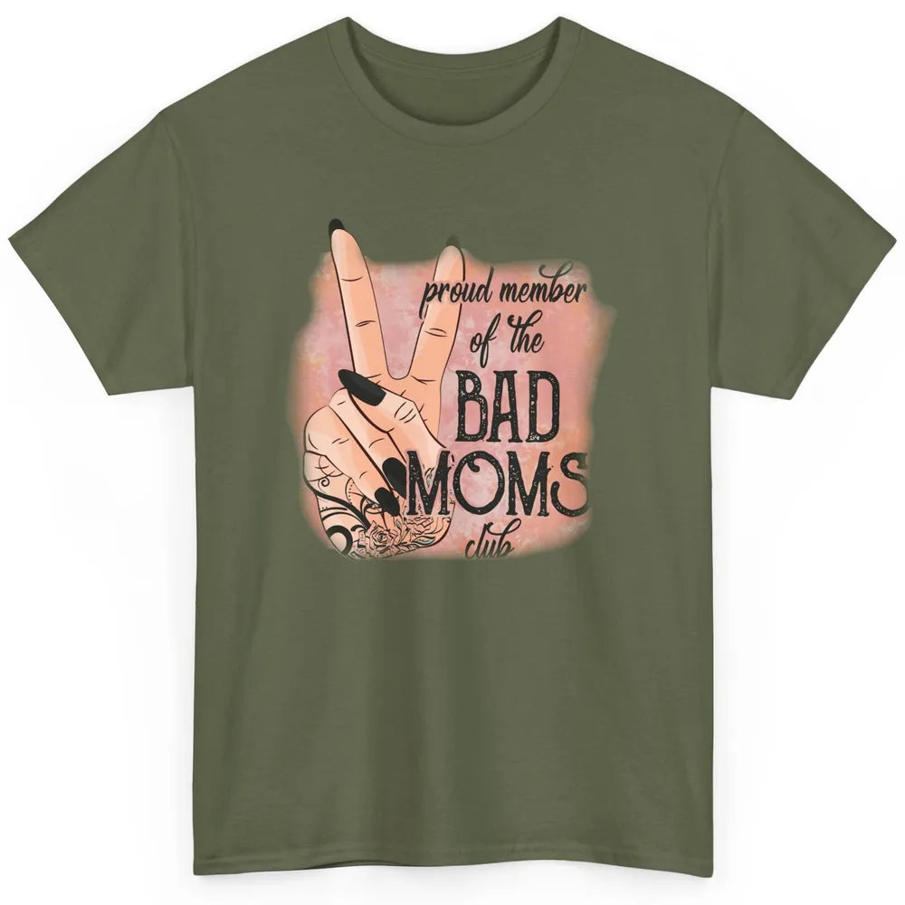 Retro Proud Member Of Bad Moms Club Tattooed Mom Western Classic Unisex T-Shirt