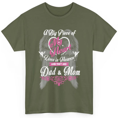 Parents Heaven Dad And Mom In Heaven Angel Wings Guardian Classic Unisex T-Shirt