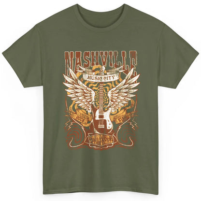 Retro Guitar Nashville Music City Western Country Music Classic Unisex T-Shirt
