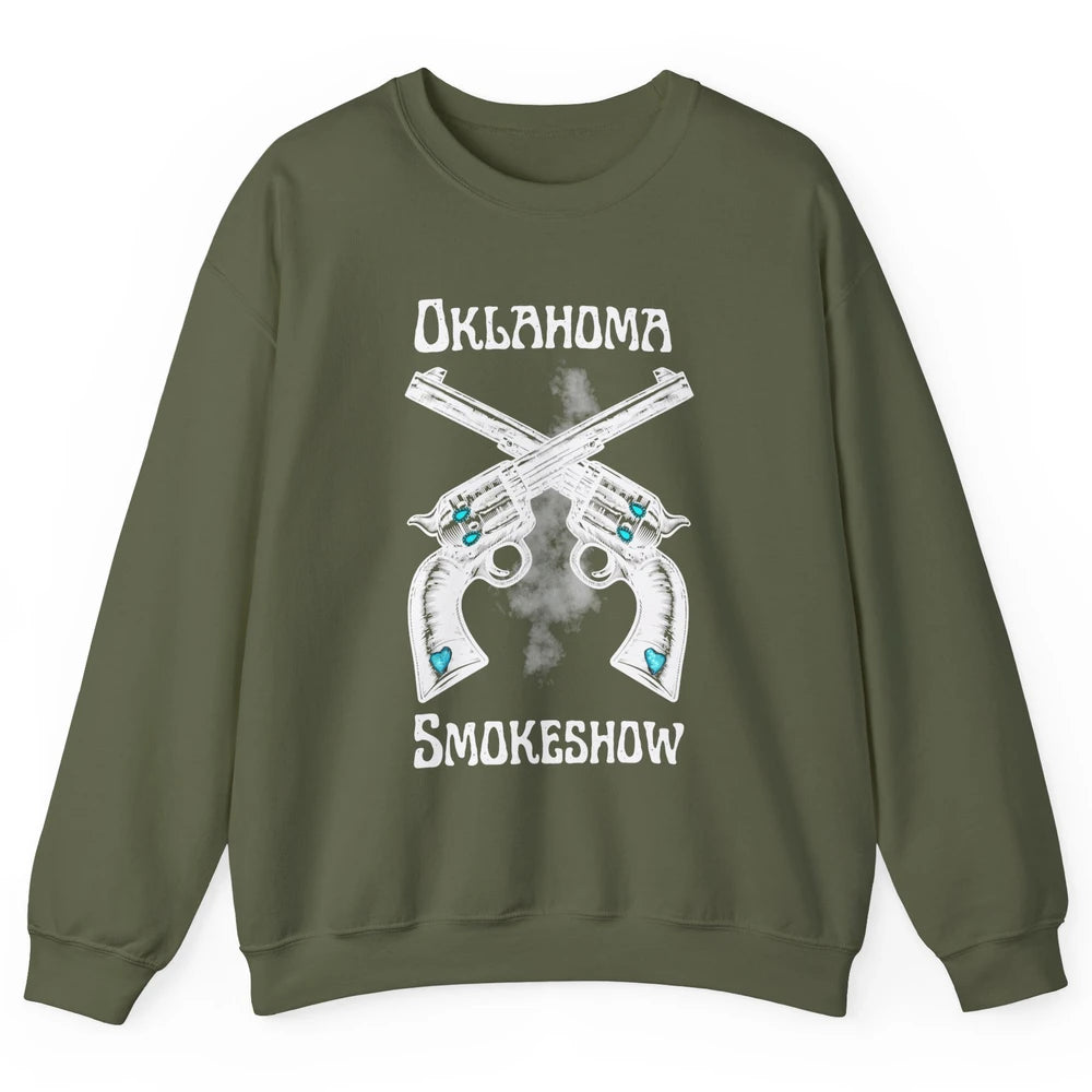 Retro Cowgirl Oklahoma Smokeshow Western Country Small Town Unisex Crewneck Sweatshirt