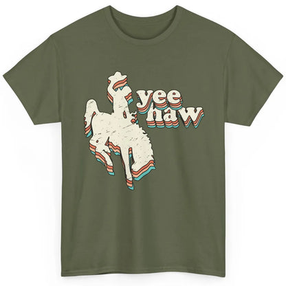 Retro Cowboy Yeehaw Western Country Cowgirls Horse Lovers Classic Unisex T-Shirt