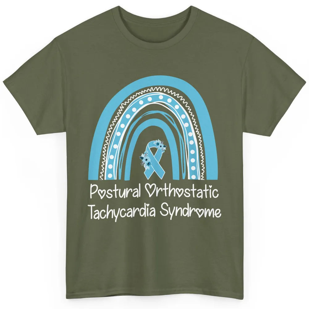 Postural Orthostatic Tachycardia Syndrome Turquoise Rainbow Classic Unisex T-Shirt