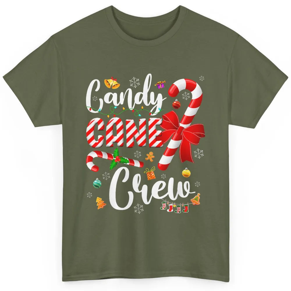 Merry Christmas Sweet Candy Cane Crew Xmas Tree Lights Santa Classic Unisex T-Shirt