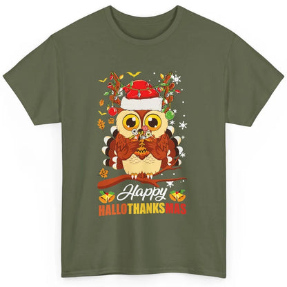 Owl Halloween Owl Thanksgiving Owl Christmas Owl Lovers Gift Classic Unisex T-Shirt