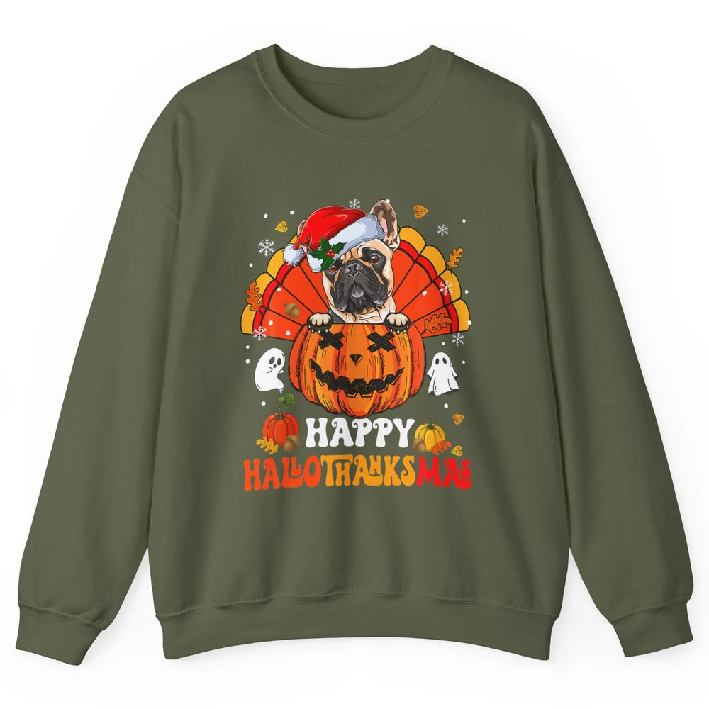 Mummy French Bulldog Dog Witch Happy Halloween Spooky Season Unisex Crewneck Sweatshirt