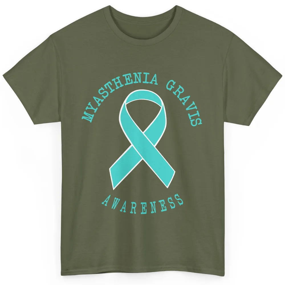 Myasthenia Gravis Awareness Ribbon Neuromuscular Disease Classic Unisex T-Shirt