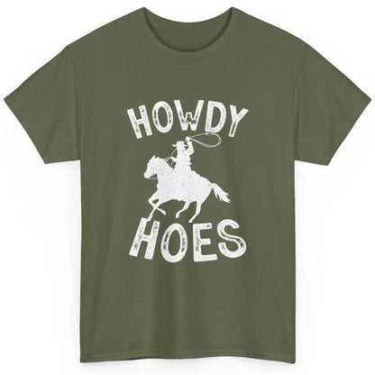 Retro Howdy Hoes Funny Cowboy Riding Horse Vintage Western Classic Unisex T-Shirt