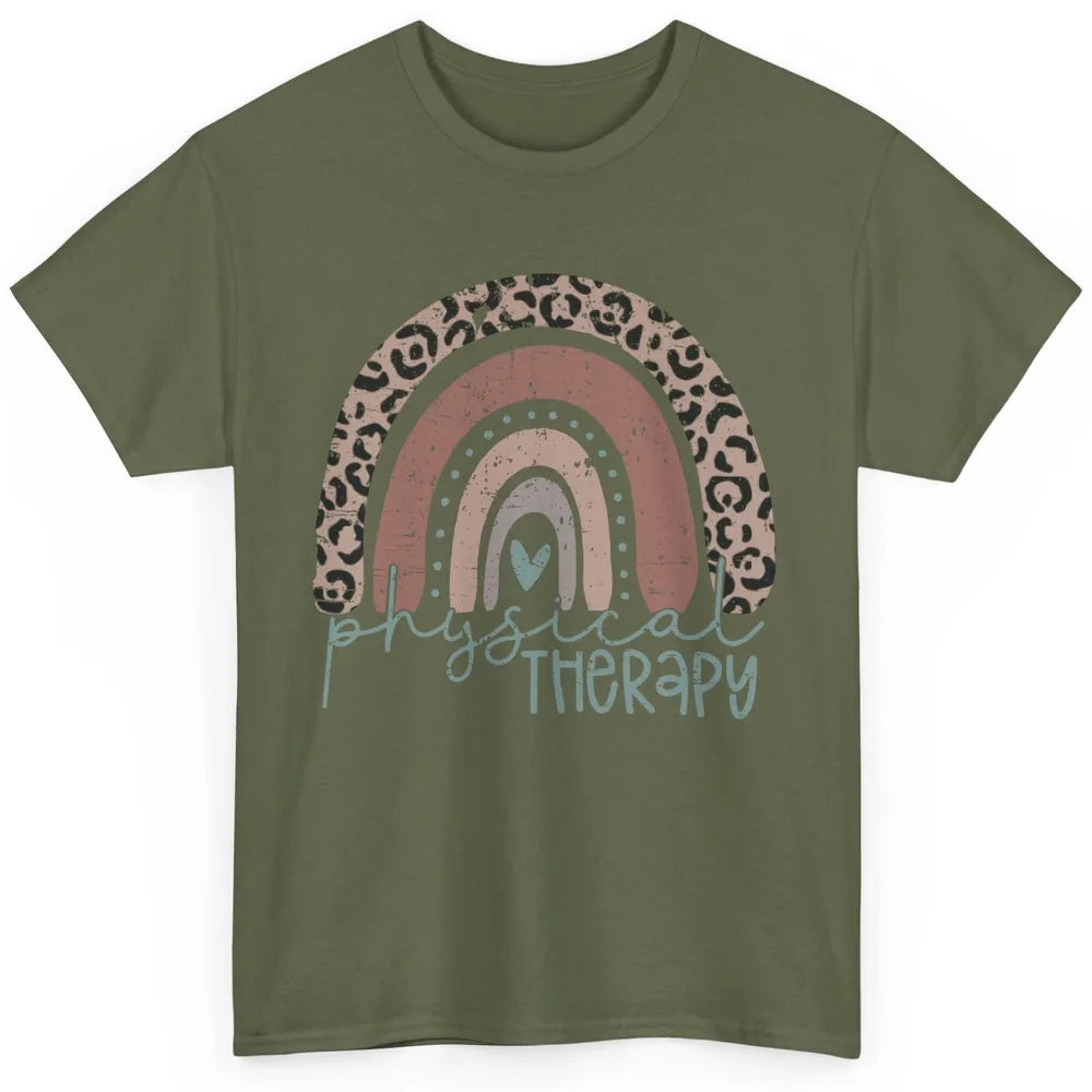 Retro Physical Therapy Rainbow Physical Therapist PT Leopard Classic Unisex T-Shirt