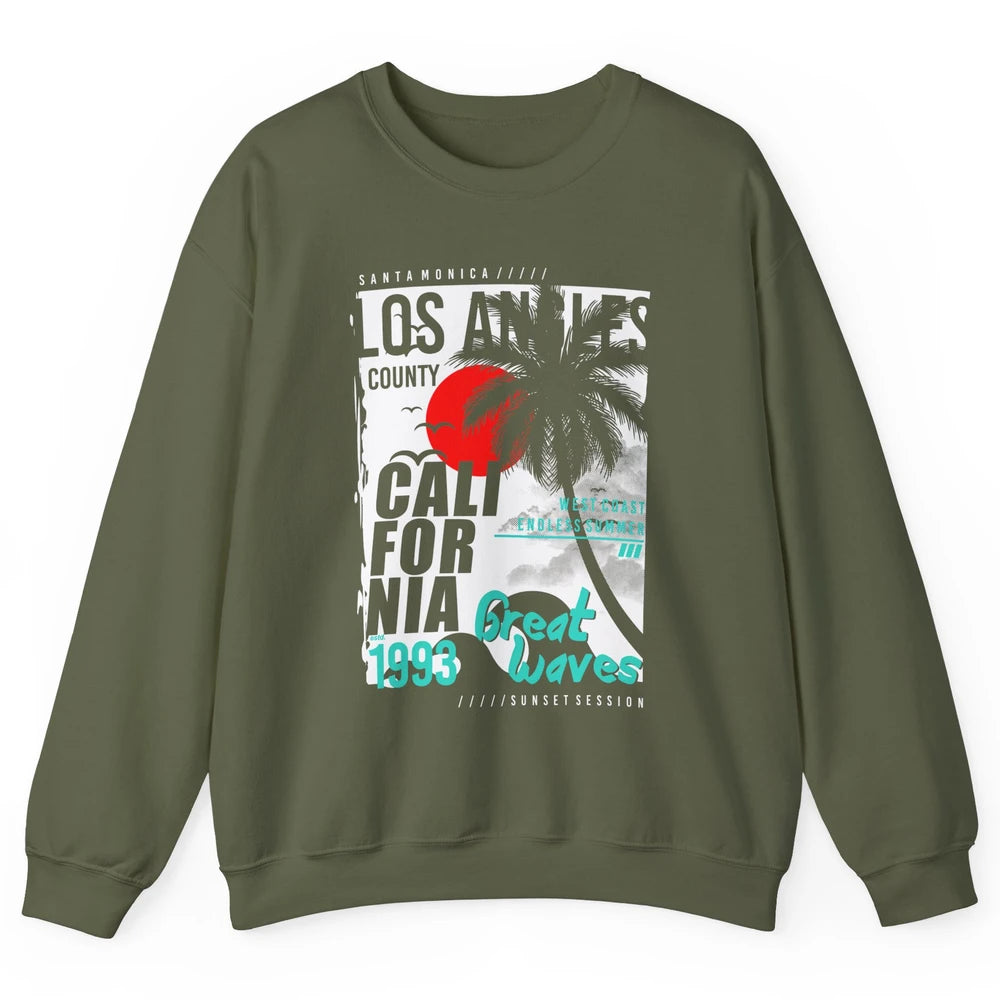 Retro Los Angeles California West Coast Endless Summer 1993 Unisex Crewneck Sweatshirt